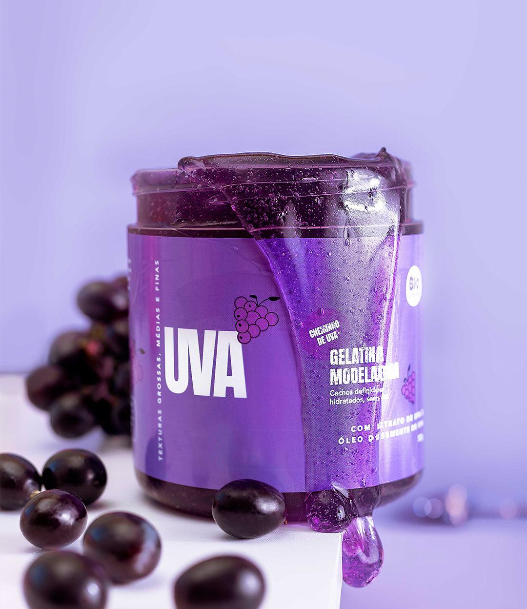 Gelatina Biovegetais Uva - 500g - Trihair Cosméticos